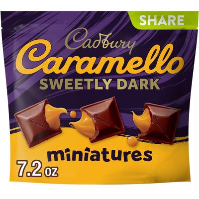 CADBURY CARAMELLO Sweetly Dark Chocolate Caramel Miniature Candy, 7.2 oz