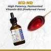 Premier Research Labs B12-ND - Vitamin B12 Liquid, B12 Vitamins, B12 Drops, B-12 Tincture with Methylcobalamin, Adenosylocobalamin, Hydroxcobalamin, 1000 mcg B12 Per Serving - 2 Fl Oz view 2