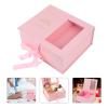 NUOBESTY Valentine's Day Flower Wrapping Box Elegant Half-window Packaging Case Hard Cardboard Floral Holder for Birthdays Anniversaries and Special Occasions view 2