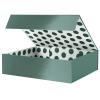 GREEN BEAN Gift Box 13x9.7x3.4 Inches, Large Green Gift Box with Lid for Presents, Magnetic Gift Boxes for Clothes, Shirt (Glossy Metallic Green, Dot Design Inside) view 1