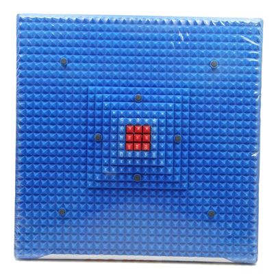 MODERN INDIAN ART Acupressure Reflexology Magnetic Pyramidal Therapy Energy Pain Relief Power Foot Health Deluxe Mats, Blue, 12.1 x 12 x 1.3 cm