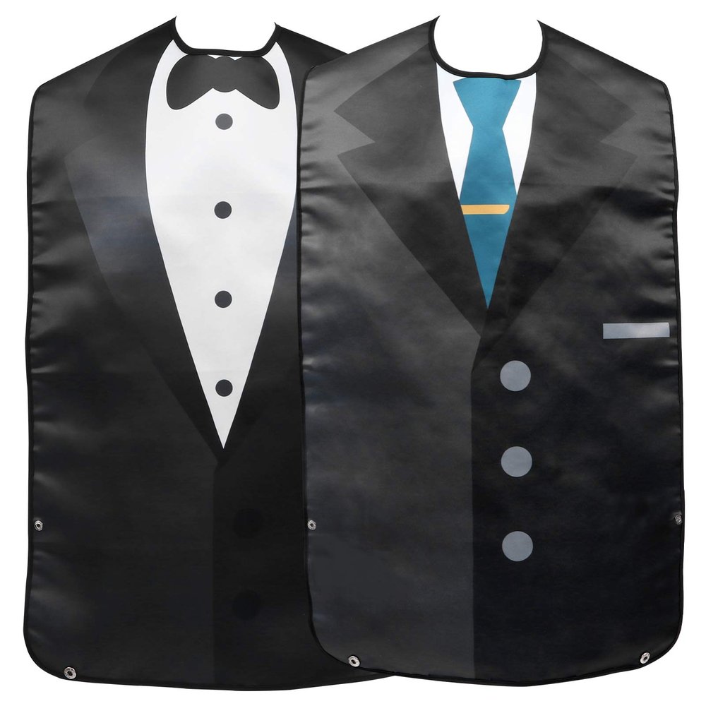 2pcs Adult Bib Funny Bibs for Adult Saliva Towel Clothing Aprons for Men Mealtime Cloth Protector Mealtime s Apron Suit Polyester Protective Cover Elderly Washable