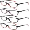 4 Pairs Man Women Fashion Reading Glasses Classic Retro Reader Spring Hinged Frame +1.00 to +3.00 (4 Pairs - One Color Each, 1.75) view 2