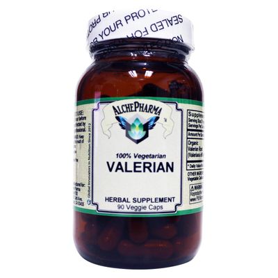 AlchePharma Valerian Root 500mg Capsules- Organic Valeriana officinalis