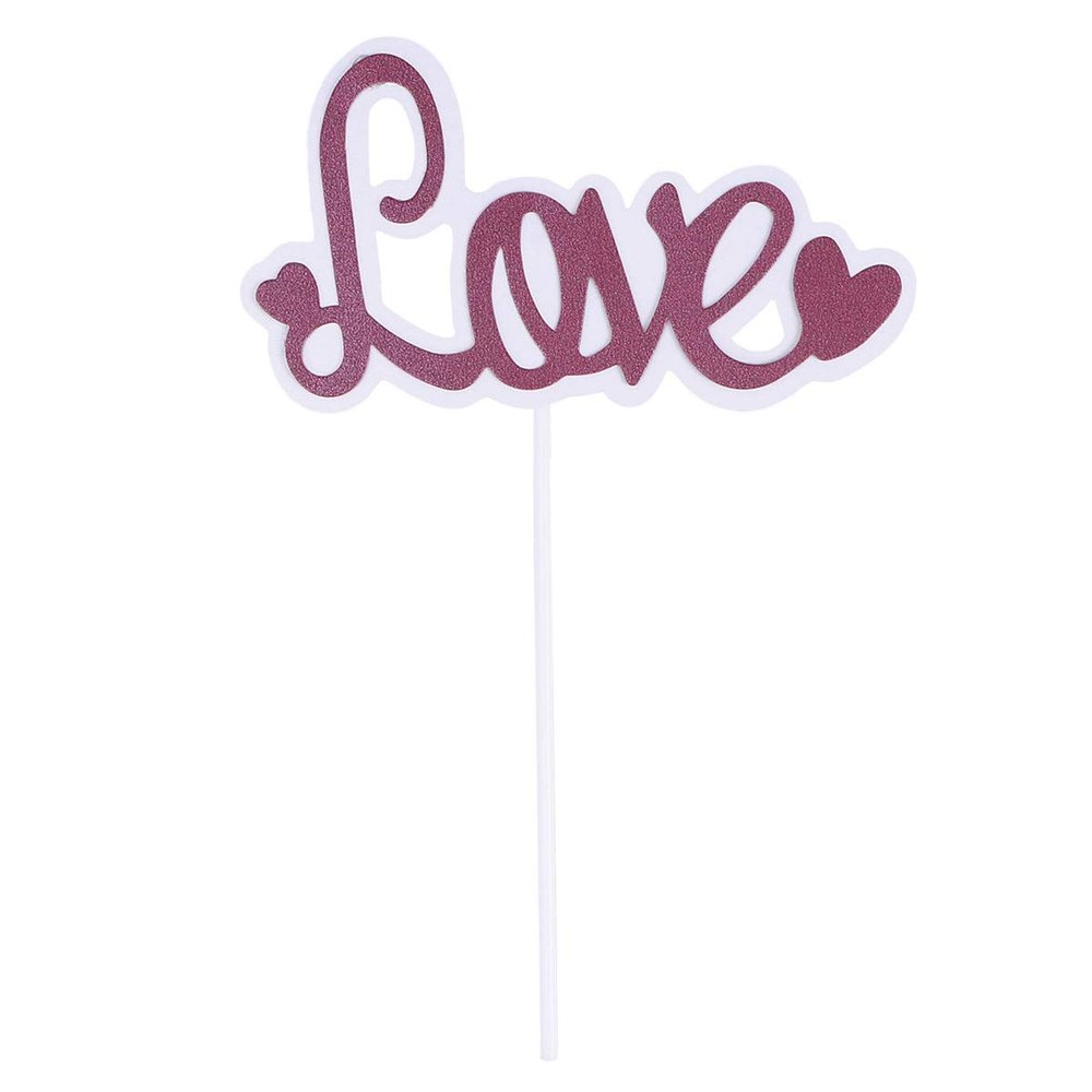 10pcs Cupcake Topper Cake Decorating Birthday Food Picks Wedding Dcor Love Cake Picks Diy Cake Insert Topper Wedding Decoration Love Cake Toppers Party Supplies Self Made