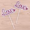 10pcs Cupcake Topper Cake Decorating Birthday Food Picks Wedding Dcor Love Cake Picks Diy Cake Insert Topper Wedding Decoration Love Cake Toppers Party Supplies Self Made view 4
