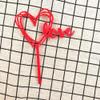 10 Pcs Wedding Red Love Shape Picks Love Cake Topper Red Valentines Day Cake Topper Valentine Cake Picks Romantic Decorations Shape Deisgn Cake s Strawberry Props 3d view 4