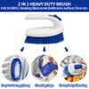 CELOX Kitchen Scrub Brush Set with Ergonomic Handle, Deep Cleaning Brushes, Include Dish Brush (Blue) view 3
