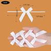 AKLVBL 100 Pack White Satin Ribbon Twist Tie Bows for Treat Bags, Gift Bags, Bakery Candy Bags and Package Decorating Ribbon Bow, Bowknot for Gifts view 3