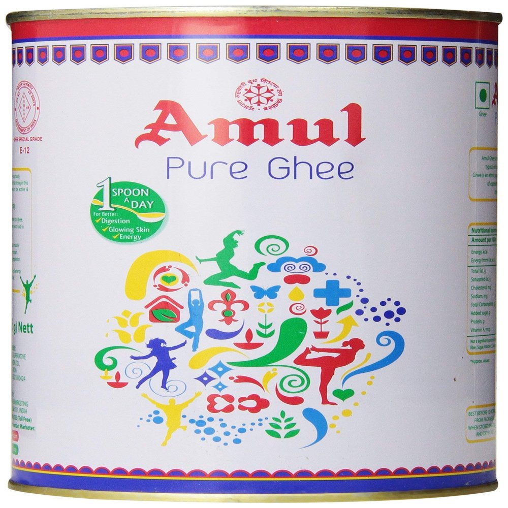 Amul Pure Ghee Clarified Butter, 1L (905g) - PACK OF 10