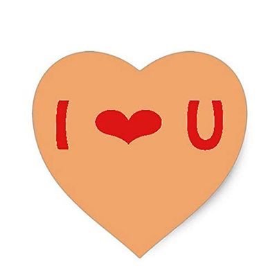 1/2 Sheet - Valentine's Day I Love You Heart - D24671 - 2D Edible Cake Cupcake Party Topper