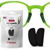 Setex Gecko Grip Ultra-Thin 0.6mm Anti Slip Eyeglass Nose Pads, (5 Black Pair) USA Made, 2500 Innovative Microstructured Fibers per Nose Pad, 0.6mm x 7mm x 16mm view 1