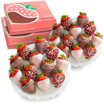 A Gift Inside 24 Love Berries Chocolate Covered Strawberries