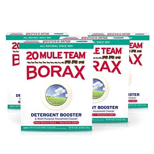 (Set of 4) 20 Mule Team All Natural Borax Detergent Booster & Multi-Purpose Household Cleaner, 65 Ounce