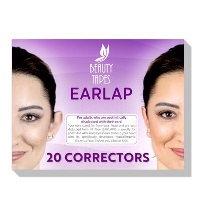 EARLAP Ear Corrector, Contain 20 Ear Tape, Solve Big Ear Problem with Ear Stickers by Pinning Back Ears, Cosmetic Aesthetic Correctors for Prominent Ears, Waterproof Ear Correctors Sticks for Adults