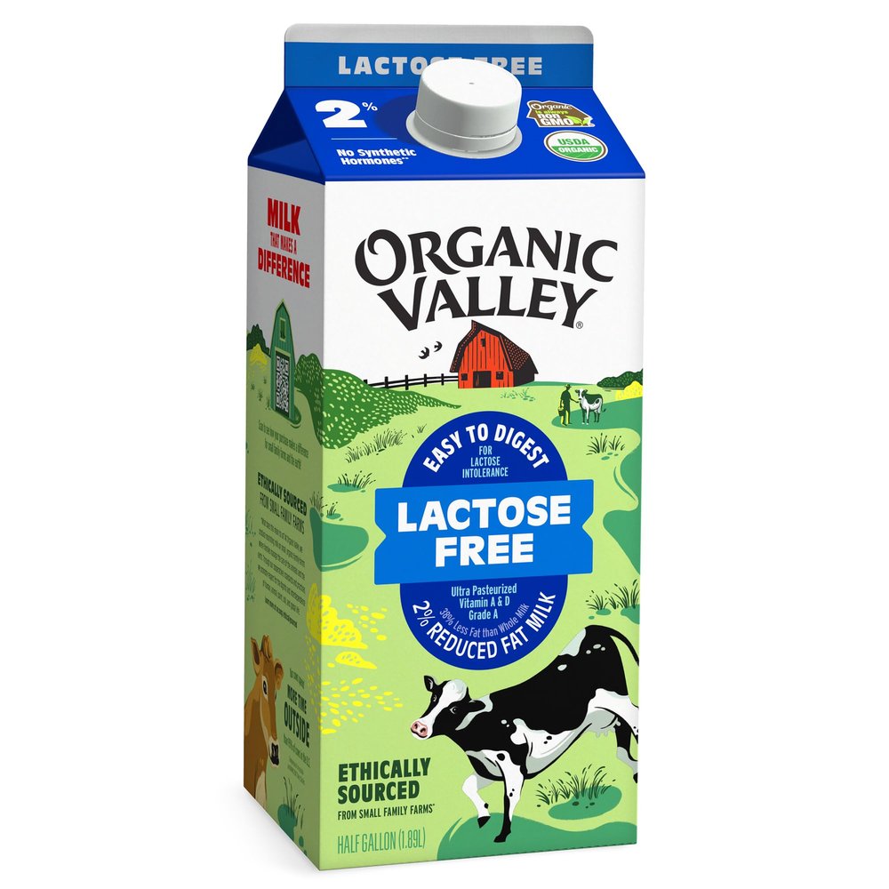 Lactose-Free, Reduced Fat 2% Milk, Ultra Pasteurized, Half Gallon