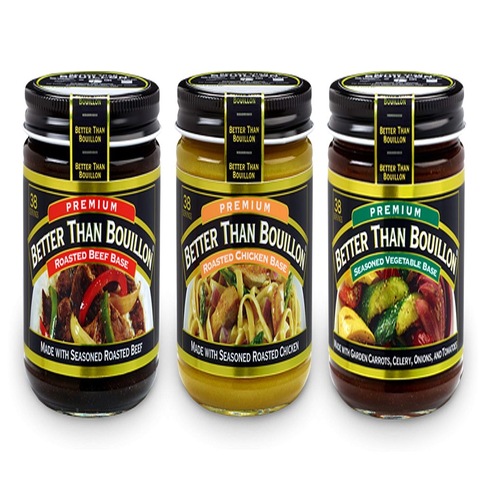 Better Than Bouillon Variety Pack- Roasted Beef, Roasted Chicken, Seasoned Vegetable Bases 8oz (3 Pack; 1 each)
