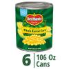 DEL MONTE Golden Sweet Whole Kernel Corn, Canned Vegetables, 6 Pack, 106 oz view 2