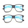 2 Pairs Man Women Reading Glasses Blue Light Blocking Spring Hinge Computer CP Frame With Case (2 Pairs - Black, 1.75) view 1