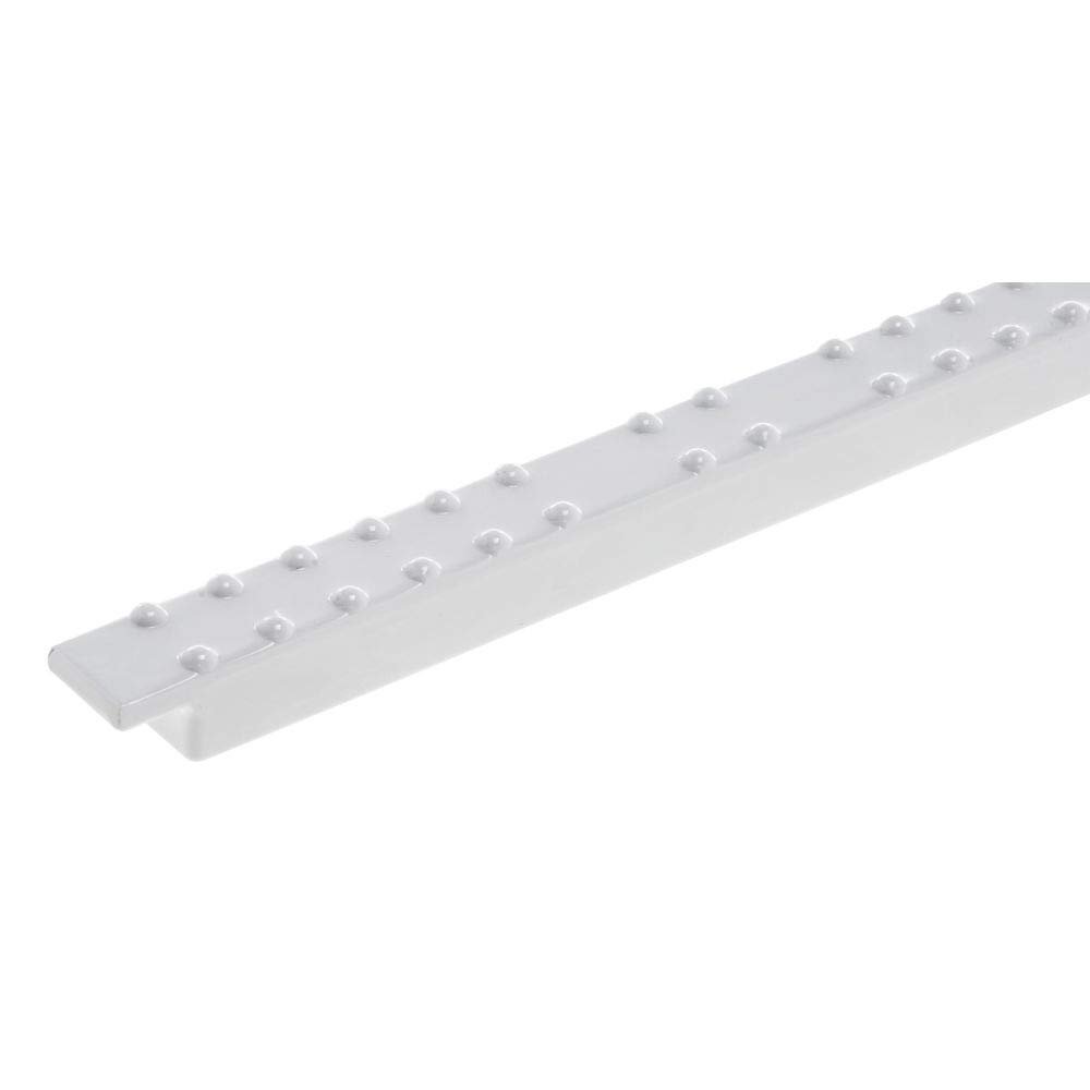 4S SmartFit White Melamine Short Adaptor Bar - 3/5"W x 12 2/5"L