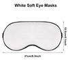 10 Pack White Sleep Mask Sublimation Blank Eye Mask Silk Blindfold Shade Cover with Adjustable Strap for DIY Sleepover Party Supplies Travel Nap Meditation Team Games view 2