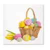 AM Dcor Easter Dinner Napkins 20 Count Soft 3-Ply Tissue Servilities,13" x 13" (Unfolded), Easter Eggs Basket view 1