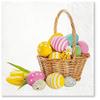 AM Dcor Easter Dinner Napkins 20 Count Soft 3-Ply Tissue Servilities,13" x 13" (Unfolded), Easter Eggs Basket view 3