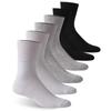 Facool Diabetic Dress Crew Socks for Men Women, Non-Binding Loose Top Seamless Toe Cotton Diabete Socks White/Grey/Black 6 Pairs X-Large view 1