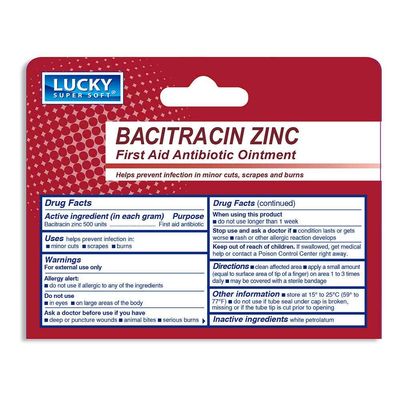 2 Bacitracin Zinc Cream Ointment Problem Skin Protectant Rash Itchiness Relief