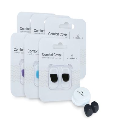 Ear Plugs for Sleeping, Acousdea Reusable Moldable Silicone Ear Plugs, Waterproof, Suitable for Snoring, Swimming, Working, Studying, Noise Cancelling up to 40 dBSPL, Mix with Carry Case, 6 Pairs