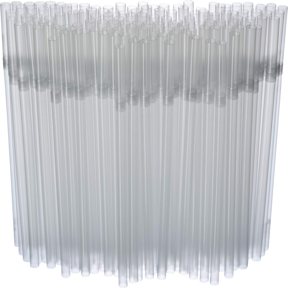 [500 Pack] Clear Flexible Plastic Drinking Straws Disposable Straw 8'' inches Tall