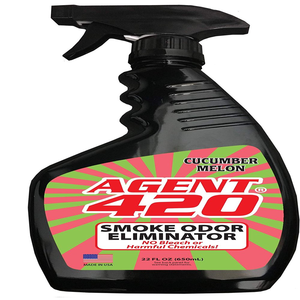 Agent 420 Odor Eliminator Trigger Spray, Cucumber Watermelon, 22 oz Tea Tree Oil Breaks Down Smoke at the Molecular Level