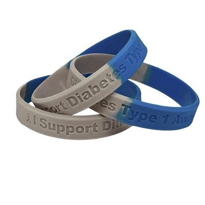 25 Pc I Support Type 1 Diabetes Awareness Bracelets - 100% Medical Grade Silicone - Latex and Toxin Free - 25 Bracelets - Show Your Support For Type 1 Diabetes Awareness