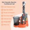 Brusheez Kids Electric Toothbrush Set - Safe & Effective for Ages 3+ - Parent Tested & Approved with Gentle Bristles, 2 Brush Heads, Rinse Cup, 2-Minute Timer, & Storage Base (Shadow The Shark) view 3
