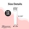 Hammont Tube Shaped Acrylic Candy Boxes with Aluminum Cover - 12 Pack - 1.18"x5.03" - Perfect for Weddings, Birthdays, Party Favors and Gifts | Designer Cute Clear Lucite Plastic Treat Containers view 2