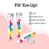 Hammont Tube Shaped Acrylic Candy Boxes with Aluminum Cover - 12 Pack - 1.18"x5.03" - Perfect for Weddings, Birthdays, Party Favors and Gifts | Designer Cute Clear Lucite Plastic Treat Containers view 4