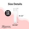 Hammont Tube Shaped Acrylic Candy Boxes - 12 Pack - 4.5"x0.94" - Perfect for Weddings, Birthdays, Party Favors and Gifts | Designer Cute Clear Lucite Plastic Treat Containers view 2