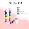 Hammont Tube Shaped Acrylic Candy Boxes - 12 Pack - 4.5"x0.94" - Perfect for Weddings, Birthdays, Party Favors and Gifts | Designer Cute Clear Lucite Plastic Treat Containers view 4