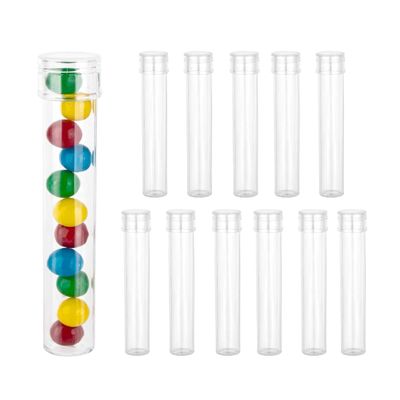 Hammont Tube Shaped Acrylic Candy Boxes - 12 Pack - 6.49"x0.94" - Perfect for Weddings, Birthdays, Party Favors and Gifts | Designer Cute Clear Lucite Plastic Treat Containers