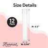 Hammont Tube Shaped Acrylic Candy Boxes - 12 Pack - 6.49"x0.94" - Perfect for Weddings, Birthdays, Party Favors and Gifts | Designer Cute Clear Lucite Plastic Treat Containers view 2