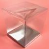 Durapak Supplies 96 PCS 4 x 4 x 4-1/2" w/Silver Card Bottom, Clear Plastic PVC Boxes for Party Favor Wedding Favor, retail products packaging and display view 1
