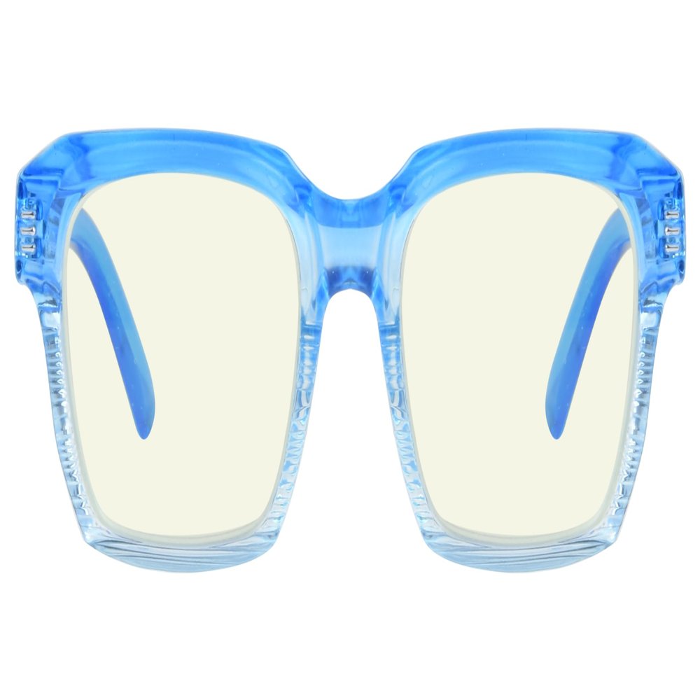 Eyekepper Square Reading Glasses for Women Blue Light Blocking Large Frame Computer Readers - Blue +1.50