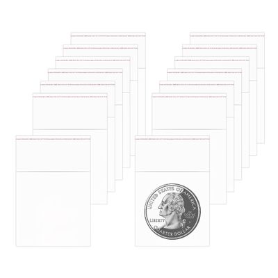 1.5" x 1.5" Small Cello Bags 200pcs Clear Jewelry Cellophane Bags Tiny Plastic Self Adhesive Baggies 1Mil for Earrings Cookie Bakery Beads Coins Gifts Decorative Shipping (18 Sizes to choose from)
