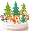 10Pcs Woodland BIirthday Cake Toppers Woodland Animal Birthday Party Favors Decorations Woodland Party Supplies Perfect For Kid's Woodland Birthday Parties Baby Shower view 1