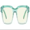 Eyekepper Square Reading Glasses for Women Blue Light Blocking Large Frame Computer Readers - Green view 1