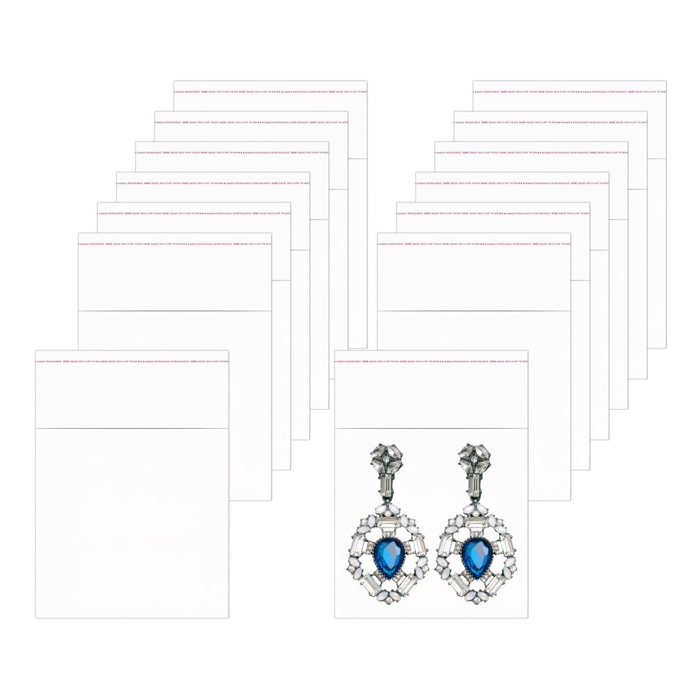 1000pcs Small Self Sealing Cello Bags 2" x 2" - Clear Resealable Cellophane Bags for Jewelry, Earrings, Cookies, Candy, Beads, Coins, Gifts & Decorative Items (9 Sizes)