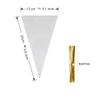 FUNNYARD Mini Cone Bag 200Pcs Clear Treat Popcorn Bags 5.1 by 9.8 Inch Triangle Cellophane Bags with Twist Ties for Handmade Cookies Wedding view 4