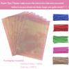 Morepack Valentines Iridescent Holographic Cellophane Treat Bags,4x6 Inch Party Favor Cookie Bags with 5 Colors Twist Ties for Weddings Birthday Party,100 Pcs view 2
