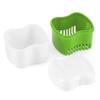 Annhua Partial Denture Case Retainer Cleaning Case, Large Retainer Cleaner Case with Strainer, ABS Travel Denture Cups for Soaking Dentures and False Teeth - Light Green view 1