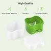Annhua Partial Denture Case Retainer Cleaning Case, Large Retainer Cleaner Case with Strainer, ABS Travel Denture Cups for Soaking Dentures and False Teeth - Light Green view 2